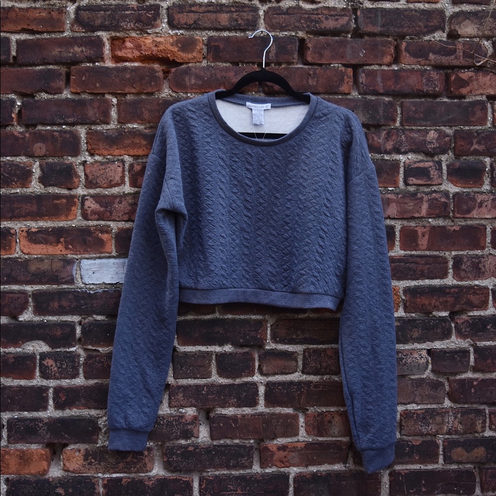 Connection 18 Gray|Grey Cropped Sweater